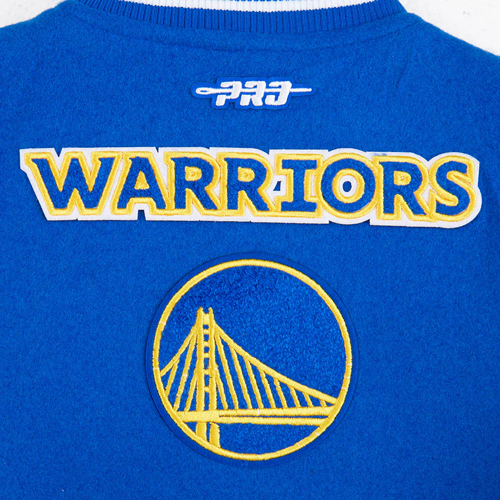 NBA GOLDEN STATE WARRIORS RETRO CLASSIC TODDLER BOYS RIB WOOL VARSITY JACKET