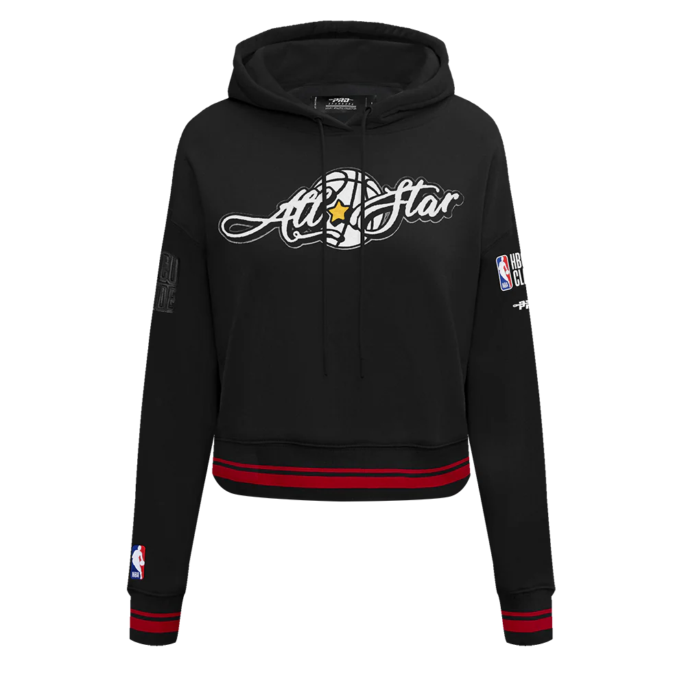 HBCU X NBA ALL STAR 2025 WOMEN'S RIB FLEECE CROPPED PULLOVER HOODIE