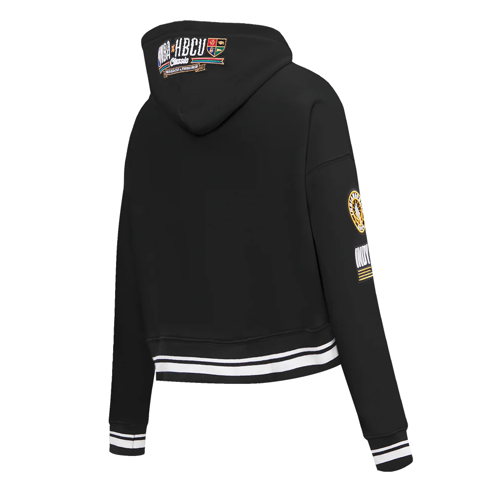 HBCU X NBA ALL STAR 2024 WOMEN'S RIB FLEECE CROPPED PULLOVER HOODIE