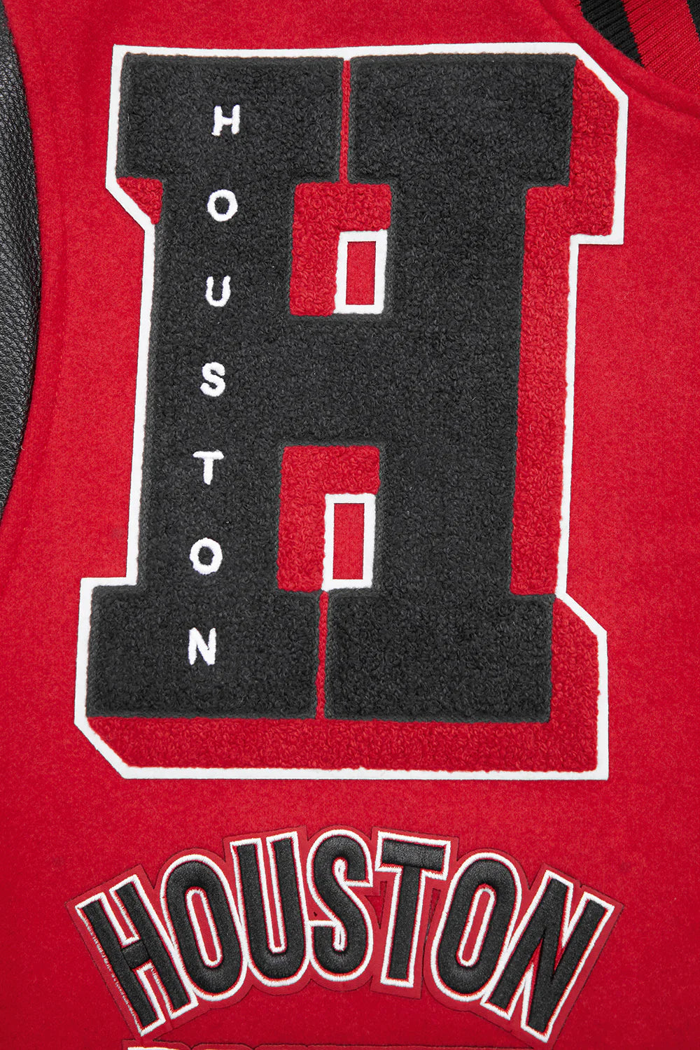 NBA HOUSTON ROCKETS MASHUP MEN'S RIB WOOL VARSITY JACKET