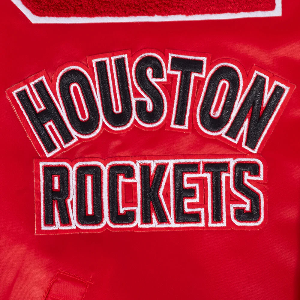 NBA HOUSTON ROCKETS MASHUP MEN'S RIB SATIN JACKET