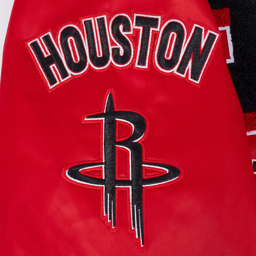 NBA HOUSTON ROCKETS MASHUP MEN'S RIB SATIN JACKET