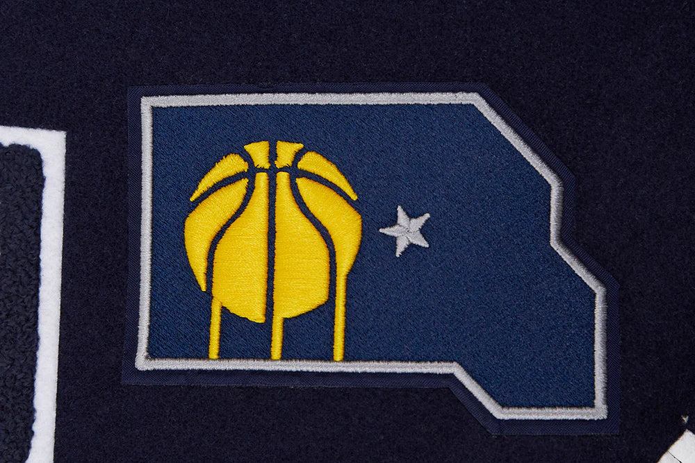 NBA INDIANA PACERS MASHUP MEN'S RIB WOOL VARSITY JACKET