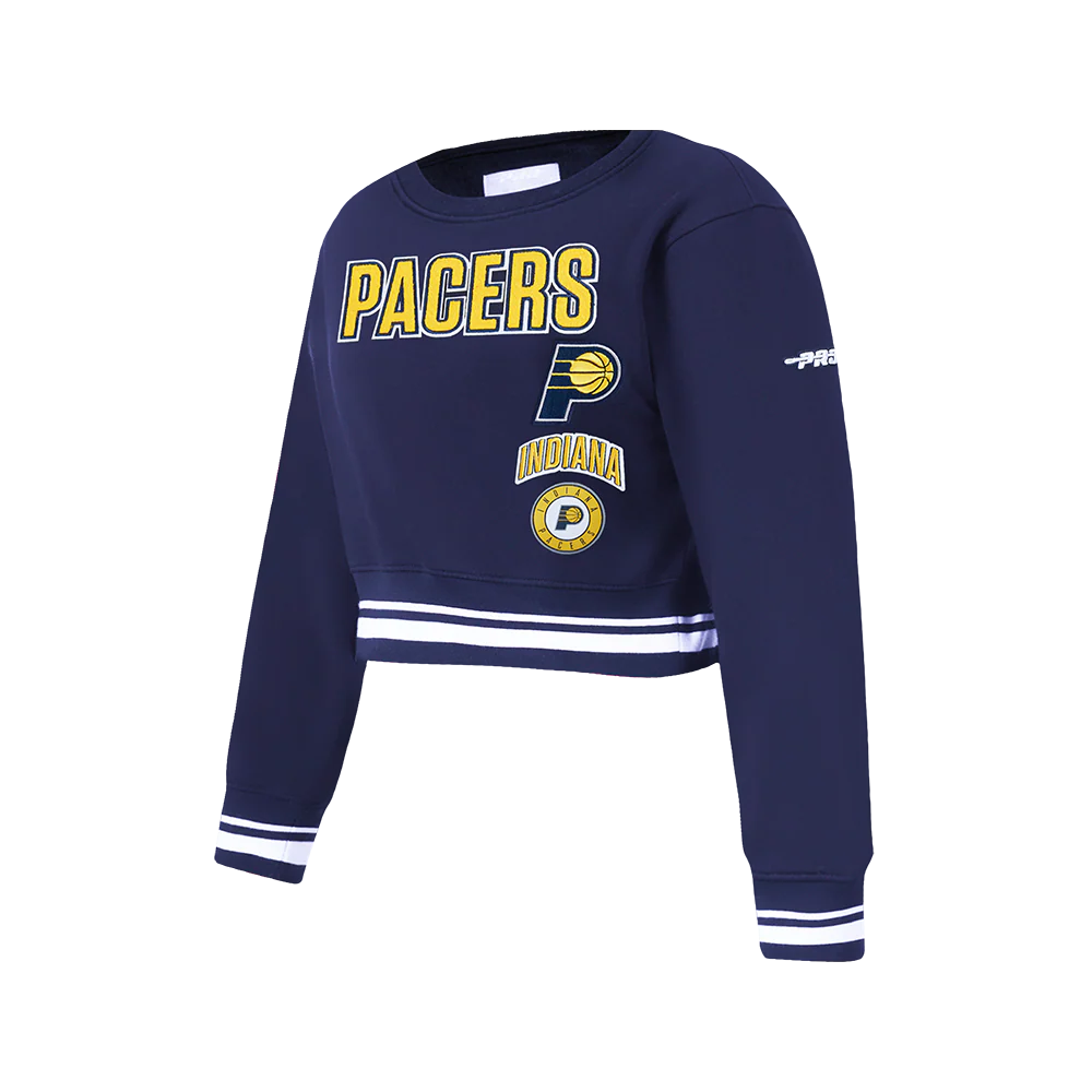 NBA INDIANA PACERS RETRO CLASSIC BIG GIRLS RIB FLEECE CREWNECK