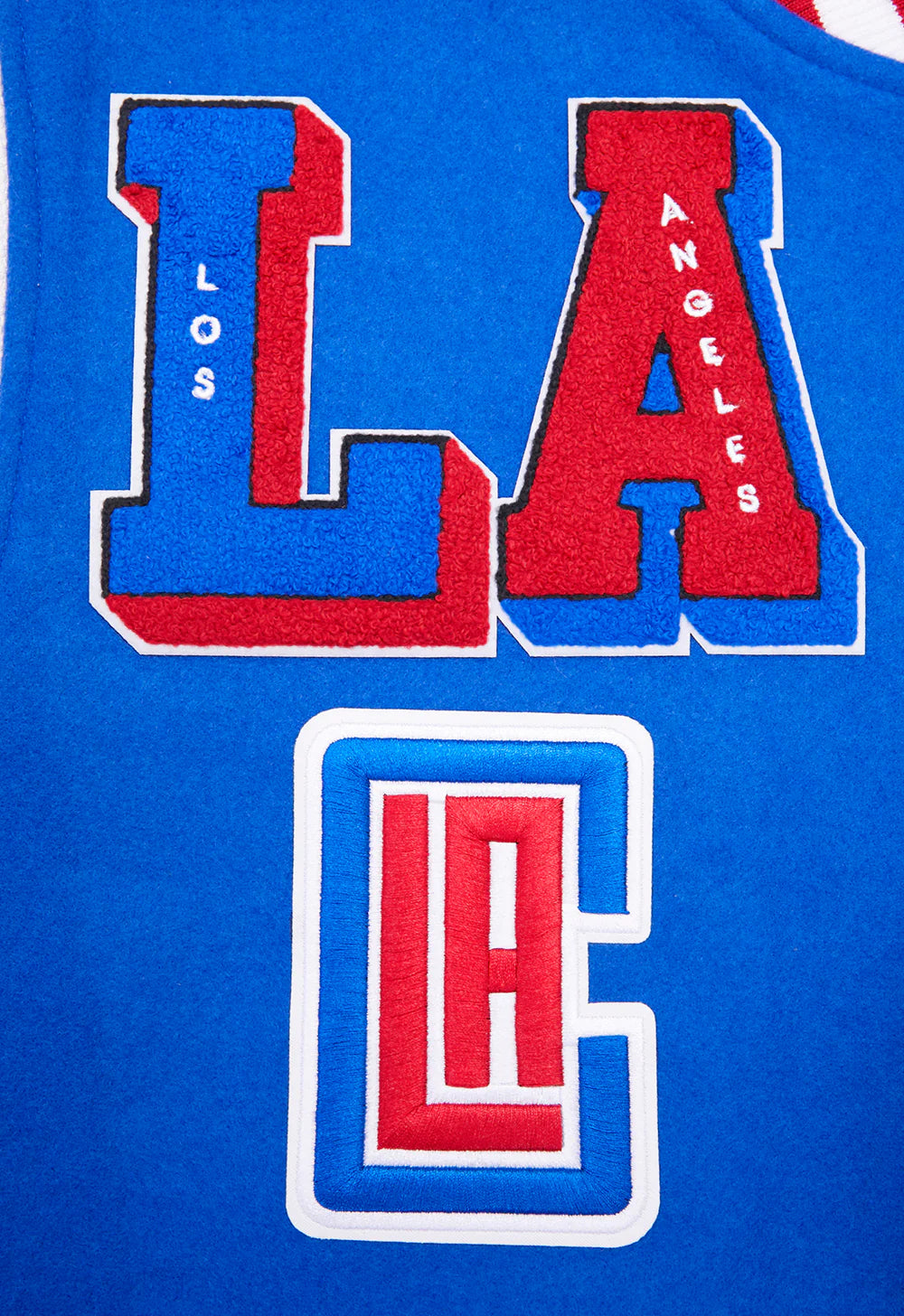 NBA LOS ANGELES CLIPPERS MASHUP MEN'S RIB WOOL VARSITY JACKET