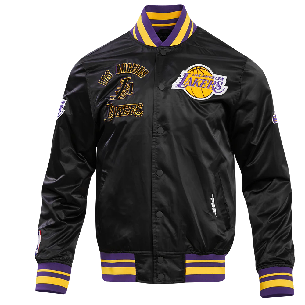 NBA LOS ANGELES LAKERS RETRO CLASSIC MEN'S RIB SATIN JACKET