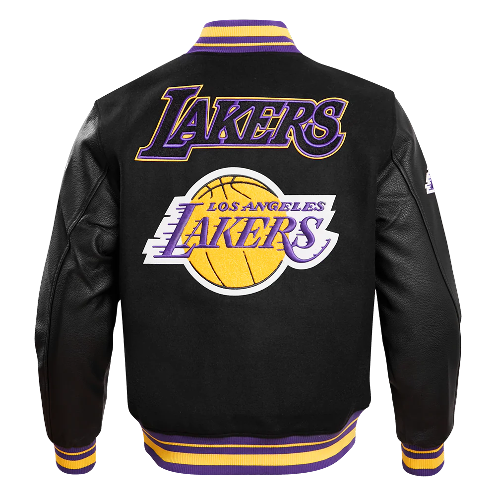NBA LOS ANGELES LAKERS RETRO CLASSIC MEN'S RIB WOOL VARSITY JACKET