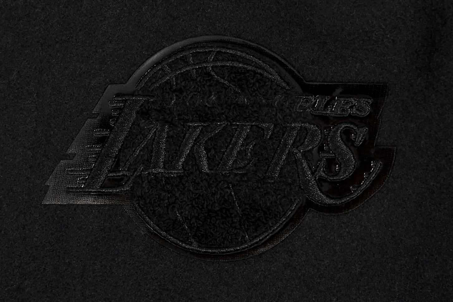 NBA LOS ANGELES LAKERS TRIPLE BLACK BIG BOYS WOOL VARSITY JACKET