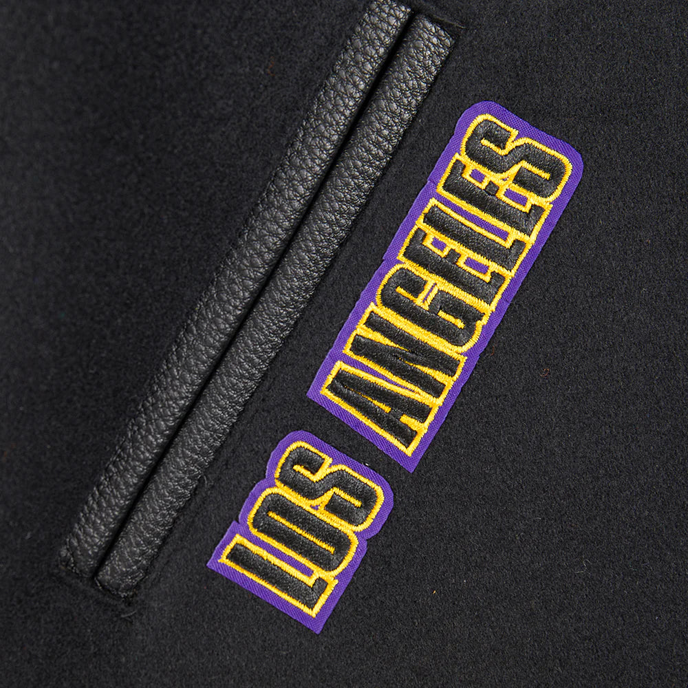 NBA LOS ANGELES LAKERS RETRO CLASSIC BIG BOYS RIB WOOL VARSITY JACKET