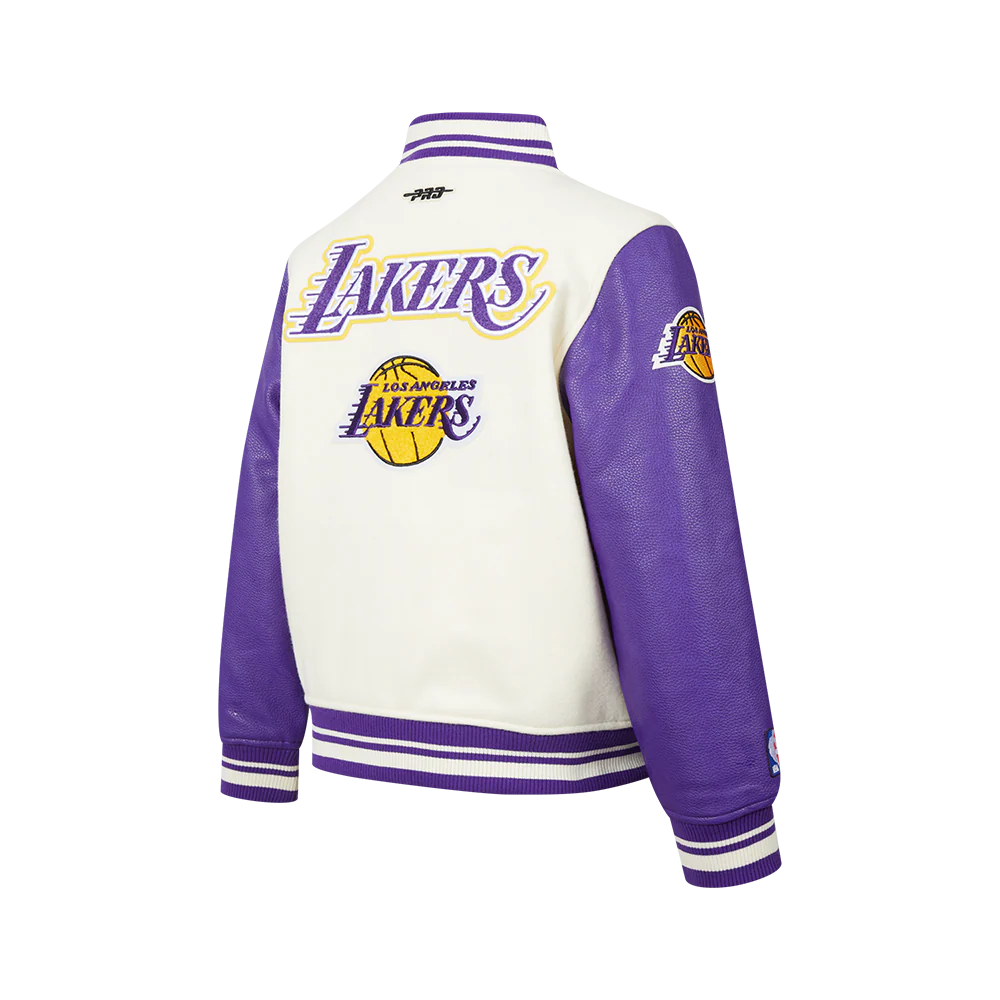 NBA LOS ANGELES LAKERS RETRO CLASSIC BIG BOYS RIB WOOL VARSITY JACKET