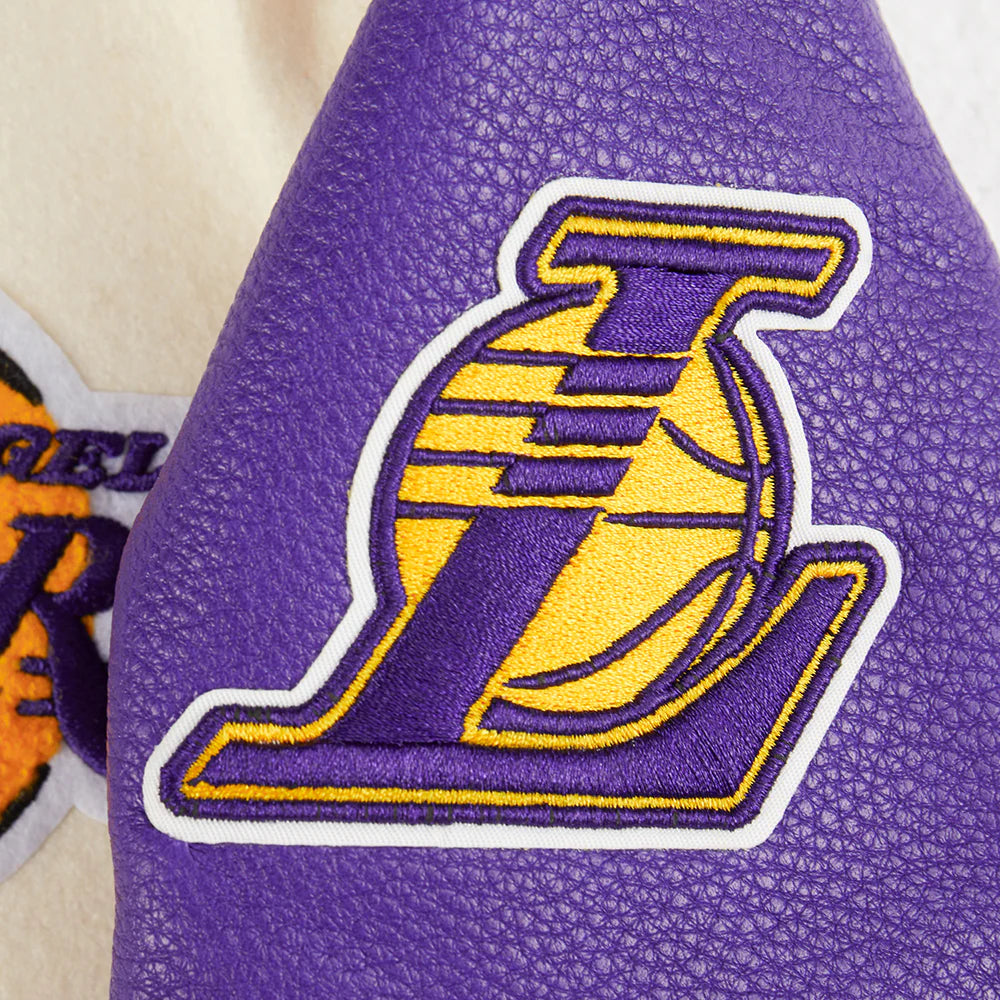 NBA LOS ANGELES LAKERS RETRO CLASSIC BIG BOYS RIB WOOL VARSITY JACKET