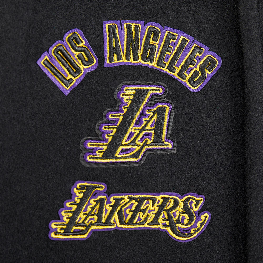 NBA LOS ANGELES LAKERS RETRO CLASSIC LITTLE BOYS RIB WOOL VARSITY JACKET