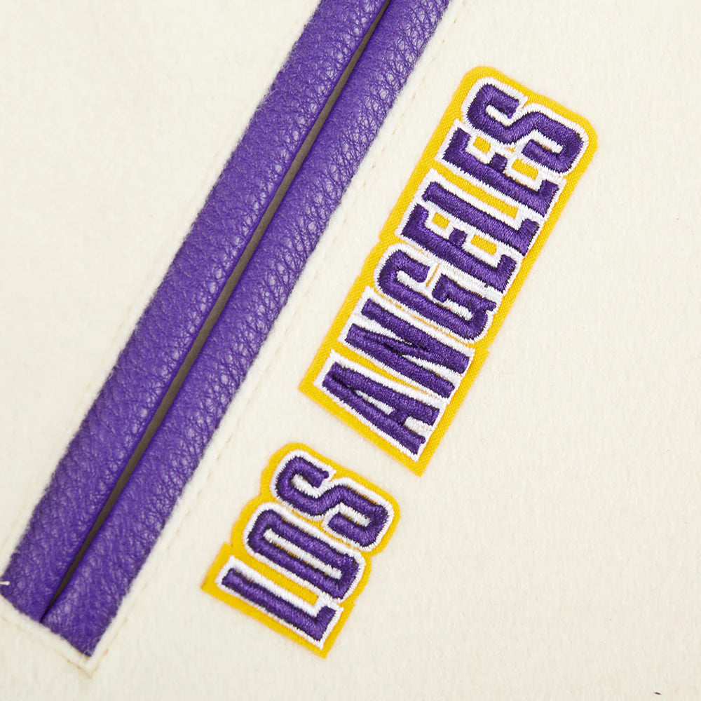 NBA LOS ANGELES LAKERS RETRO CLASSIC LITTLE BOYS RIB WOOL VARSITY JACKET