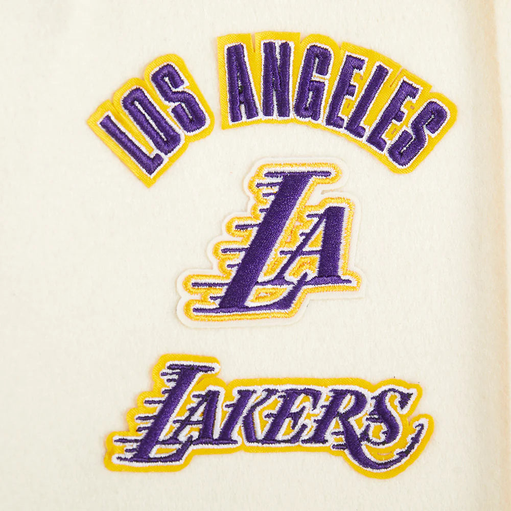 NBA LOS ANGELES LAKERS RETRO CLASSIC LITTLE BOYS RIB WOOL VARSITY JACKET