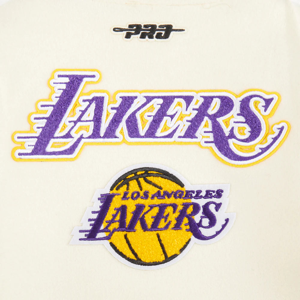 NBA LOS ANGELES LAKERS RETRO CLASSIC TODDLER BOYS RIB WOOL VARSITY JACKET