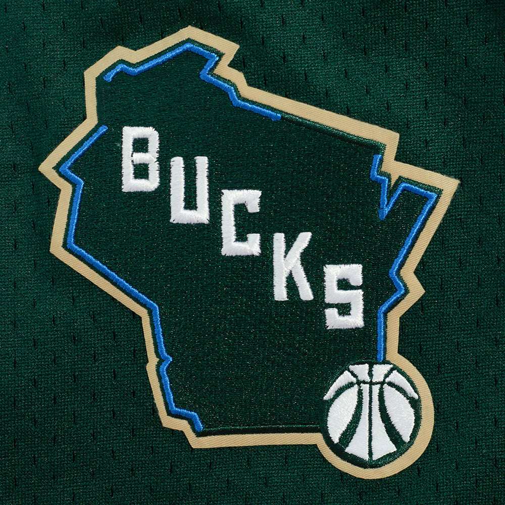 NBA MILWAUKEE BUCKS CLASSIC MEN'S MESH BUTTON DOWN JERSEY