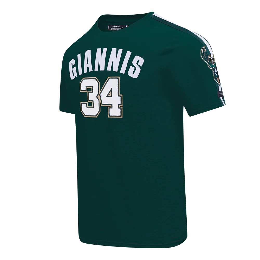 NBA MILWAUKEE BUCKS GIANNIS ANTETOKOUNMPO #34 CLASSIC PNN MEN'S SJ TEE