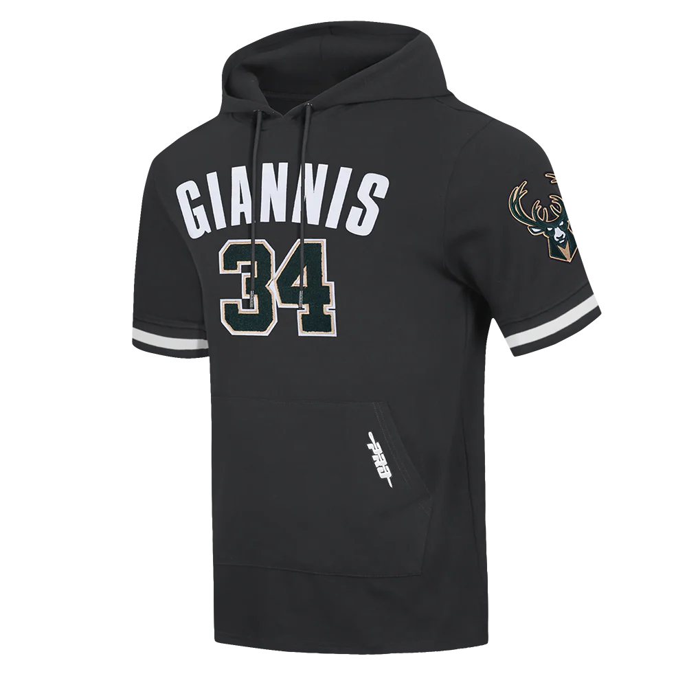 NBA MILWAUKEE BUCKS GIANNIS ANTETOKOUNMPO #34 CLASSIC PNN MEN'S SS PO HOODIE