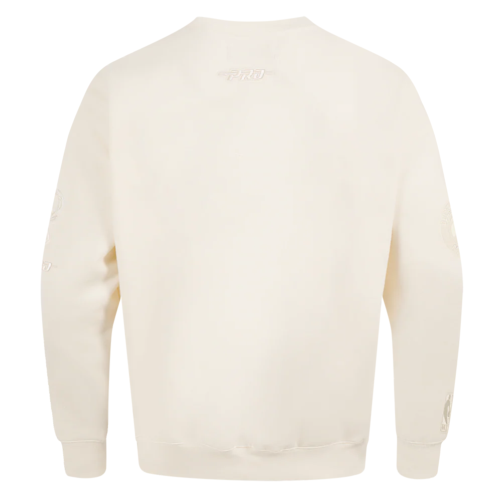 NBA MILWAUKEE BUCKS GIANNIS ANTETOKOUNMPO #34 NEUTRAL PNN MEN'S DROP SHOULDER FLC CREWNECK