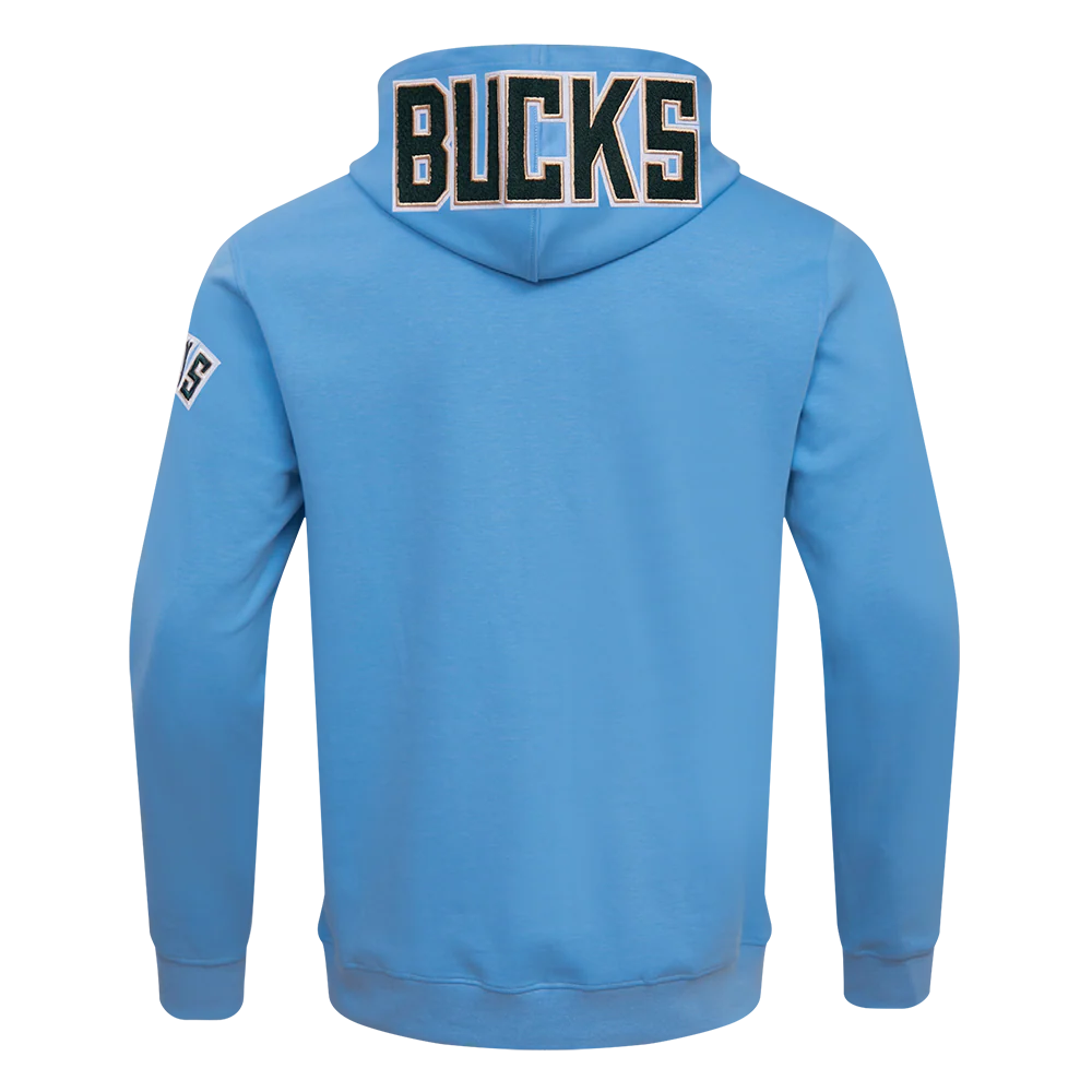 NBA MILWAUKEE BUCKS CLASSIC CHENILLE MEN'S FULL ZIP PULLOVER HOODIE