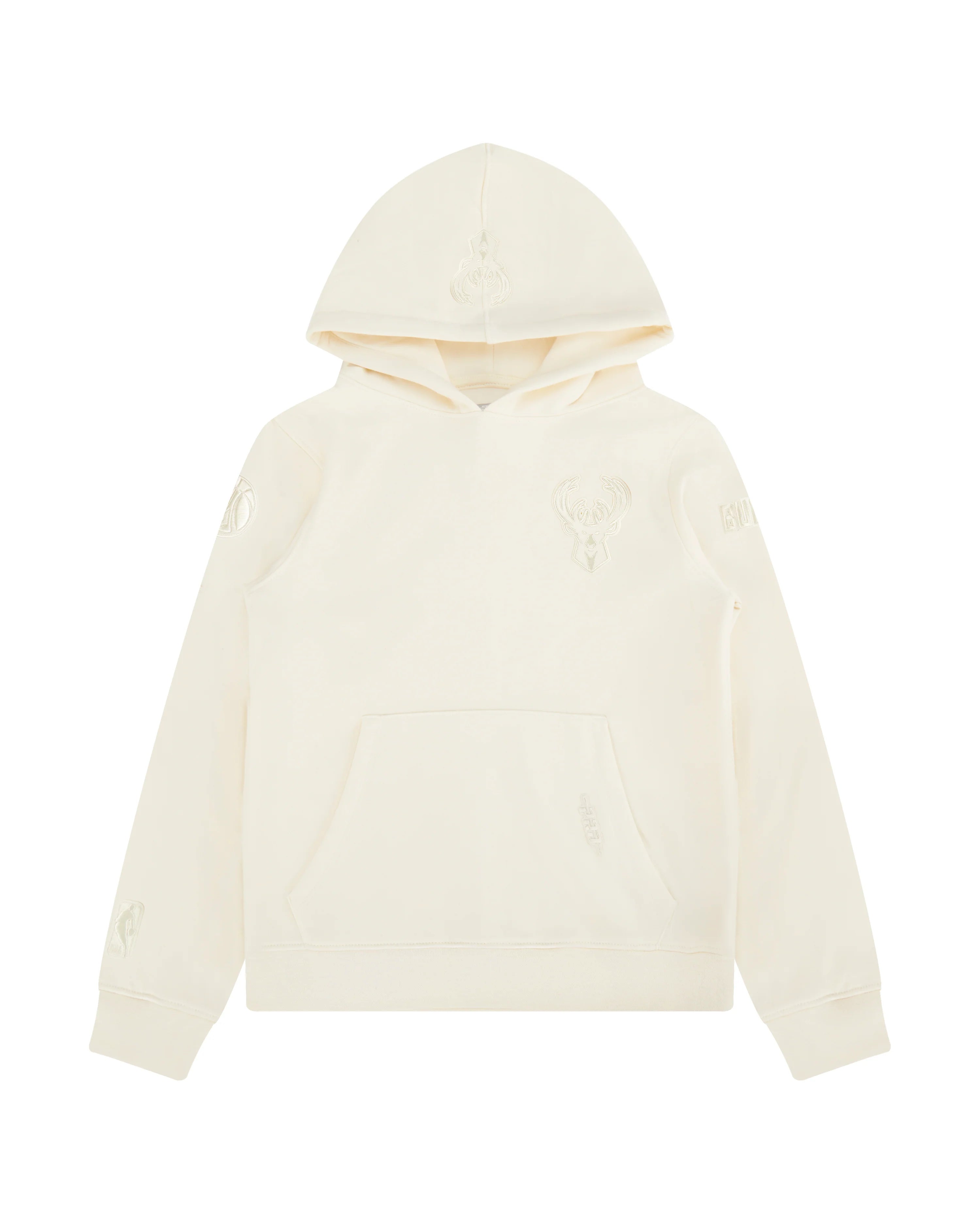 NBA MILWAUKEE BUCKS NEUTRAL BIG BOYS FLEECE PULLOVER HOODIE