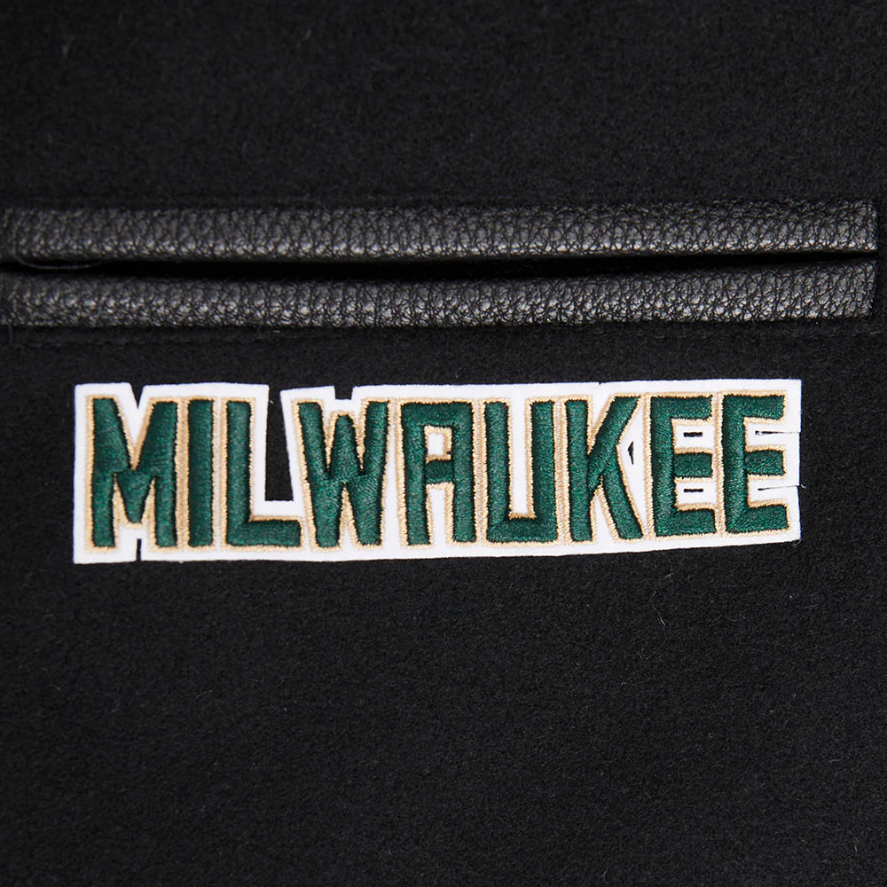 NBA MILWAUKEE BUCKS RETRO CLASSIC BIG BOYS RIB WOOL VARSITY JACKET