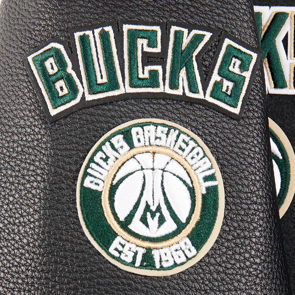 NBA MILWAUKEE BUCKS RETRO CLASSIC LITTLE BOYS RIB WOOL VARSITY JACKET