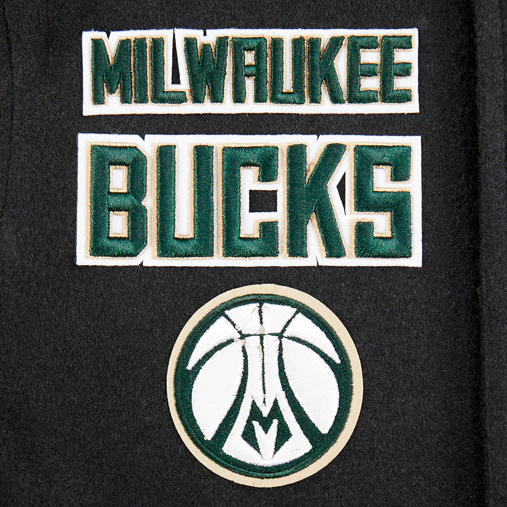 NBA MILWAUKEE BUCKS RETRO CLASSIC LITTLE BOYS RIB WOOL VARSITY JACKET