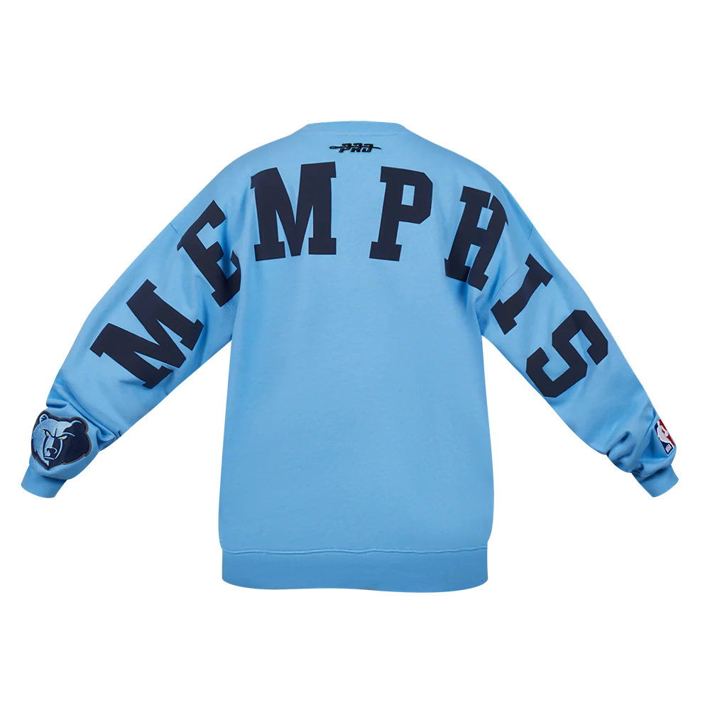 NBA MEMPHIS GRIZZLIES WINGSPAN MEN'S DROP SHOULDER FLEECE CREWNECK