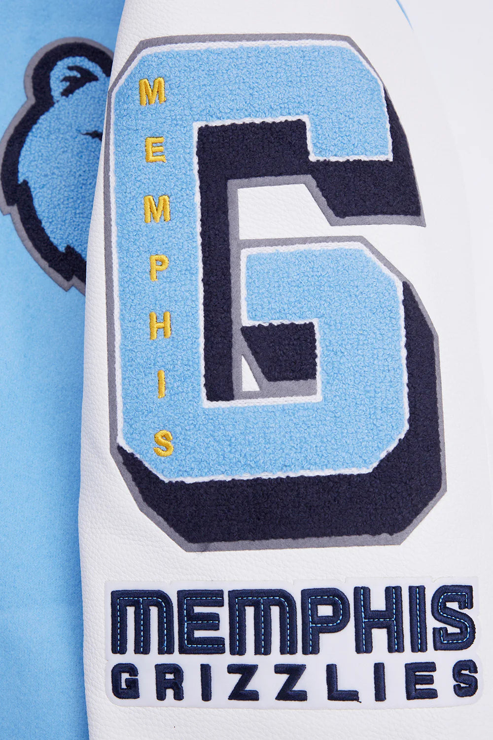 NBA MEMPHIS GRIZZLIES MASHUP MEN'S RIB WOOL VARSITY JACKET