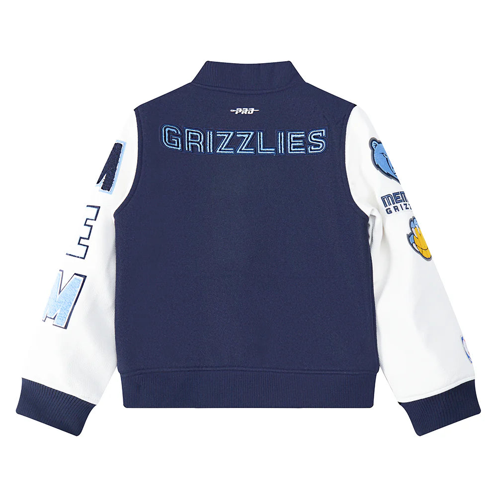 NBA MEMPHIS GRIZZLIES CLASSIC BIG BOYS WOOL VARSITY JACKET