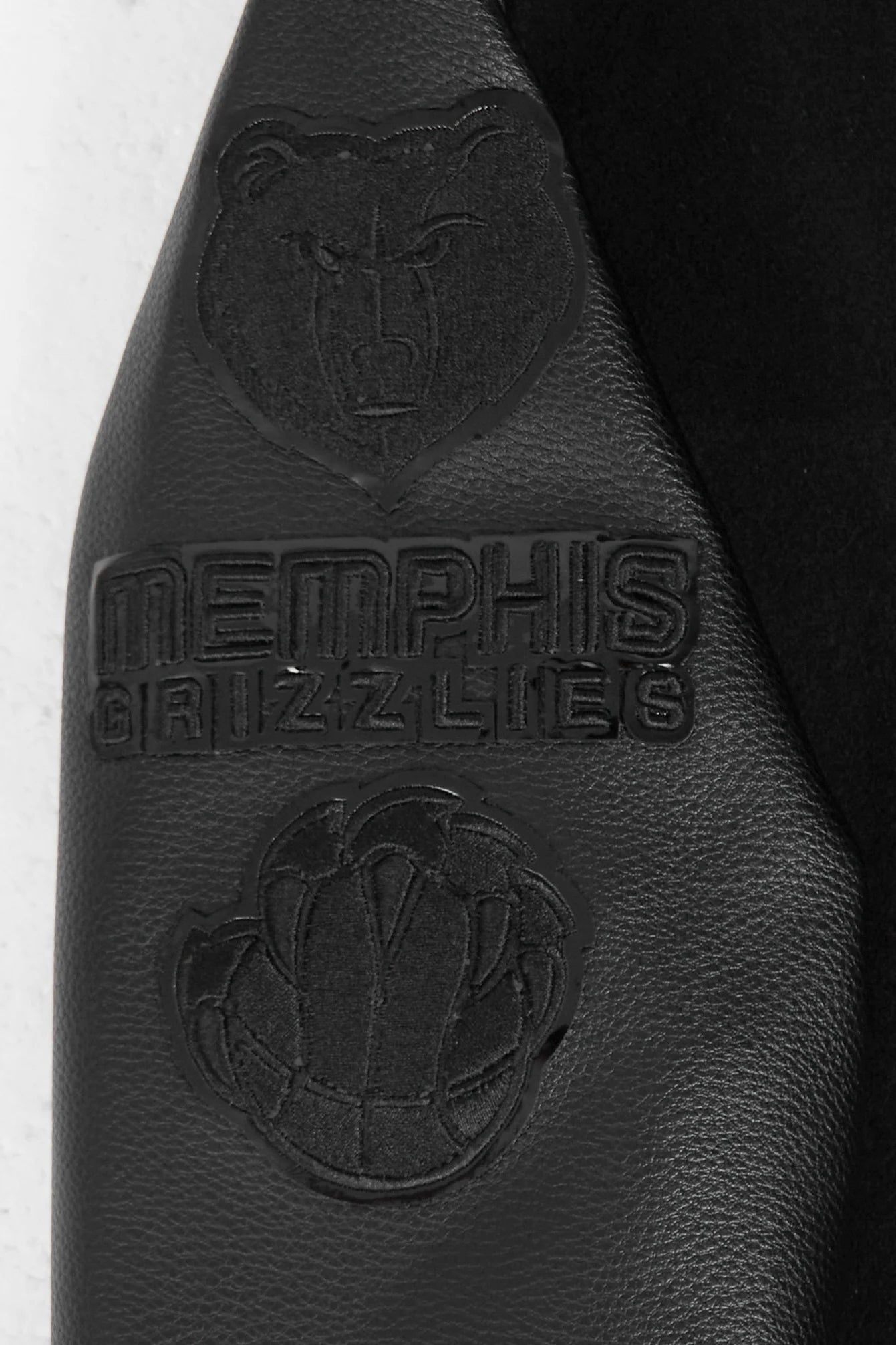 NBA MEMPHIS GRIZZLIES TRIPLE BLACK BIG BOYS WOOL VARSITY JACKET