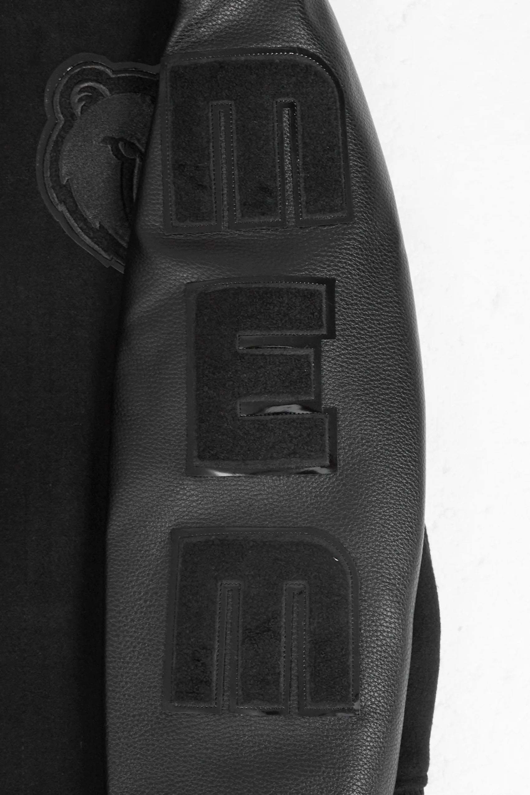 NBA MEMPHIS GRIZZLIES TRIPLE BLACK BIG BOYS WOOL VARSITY JACKET