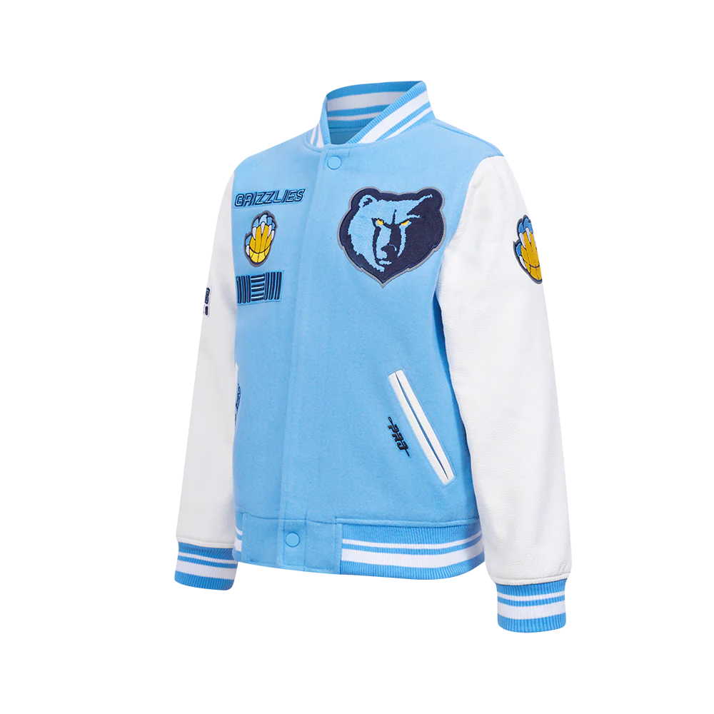 NBA MEMPHIS GRIZZLIES RETRO CLASSIC BIG BOYS RIB WOOL VARSITY JACKET