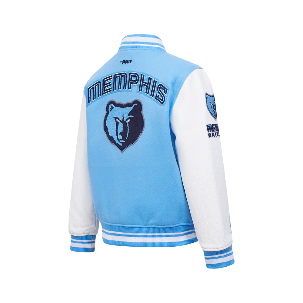 NBA MEMPHIS GRIZZLIES RETRO CLASSIC BIG BOYS RIB WOOL VARSITY JACKET