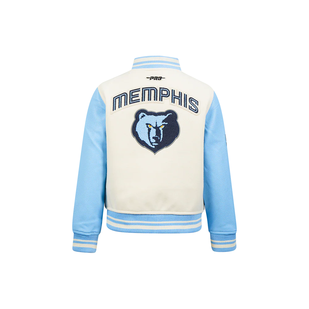 NBA MEMPHIS GRIZZLIES RETRO CLASSIC LITTLE BOYS RIB WOOL VARSITY JACKET