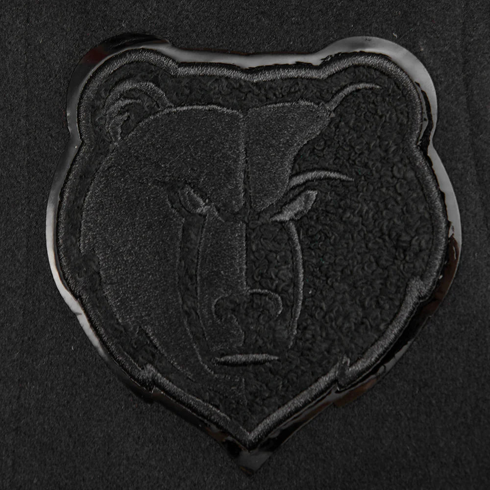 NBA MEMPHIS GRIZZLIES TRIPLE BLACK TODDLER BOYS WOOL VARSITY JACKET