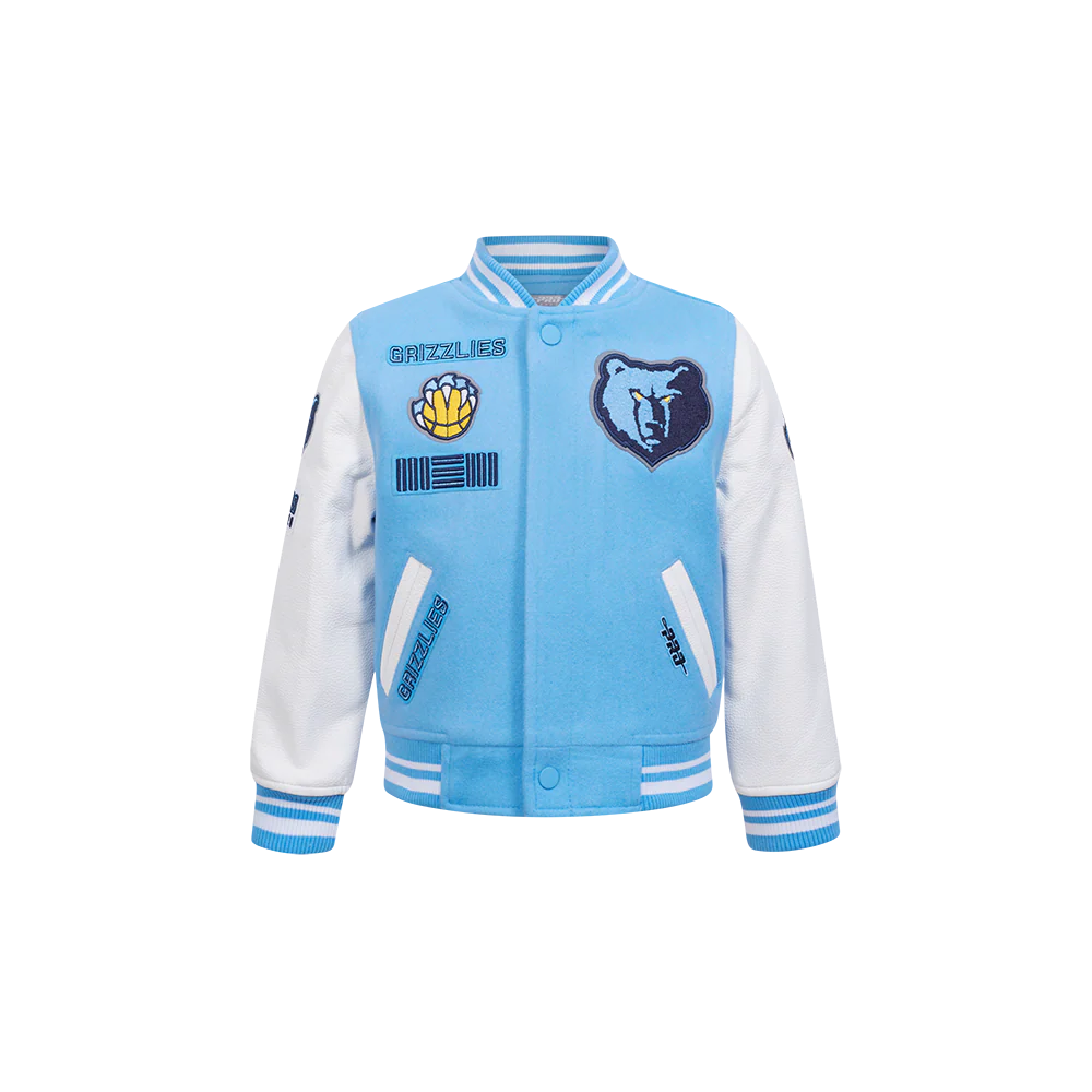 NBA MEMPHIS GRIZZLIES RETRO CLASSIC TODDLER BOYS RIB WOOL VARSITY JACKET
