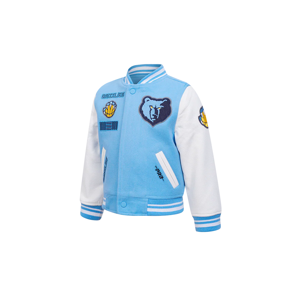 NBA MEMPHIS GRIZZLIES RETRO CLASSIC TODDLER BOYS RIB WOOL VARSITY JACKET
