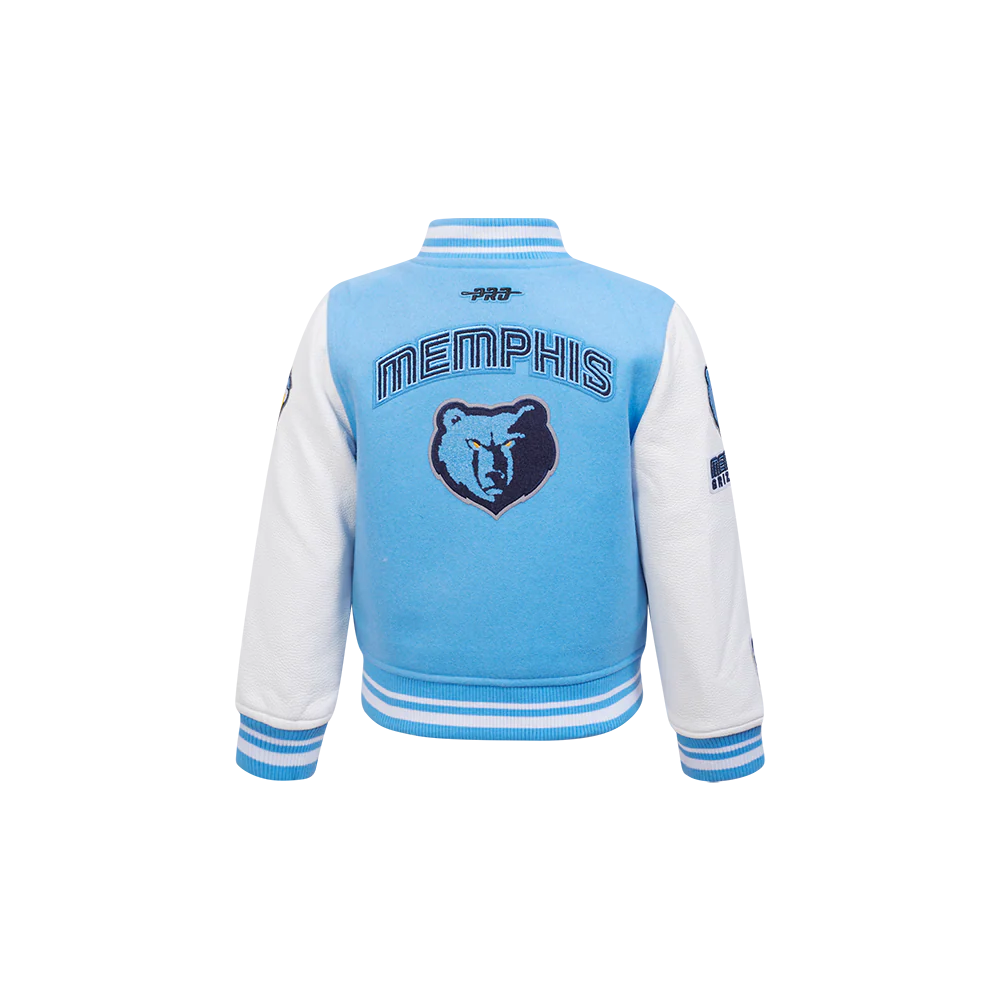 NBA MEMPHIS GRIZZLIES RETRO CLASSIC TODDLER BOYS RIB WOOL VARSITY JACKET