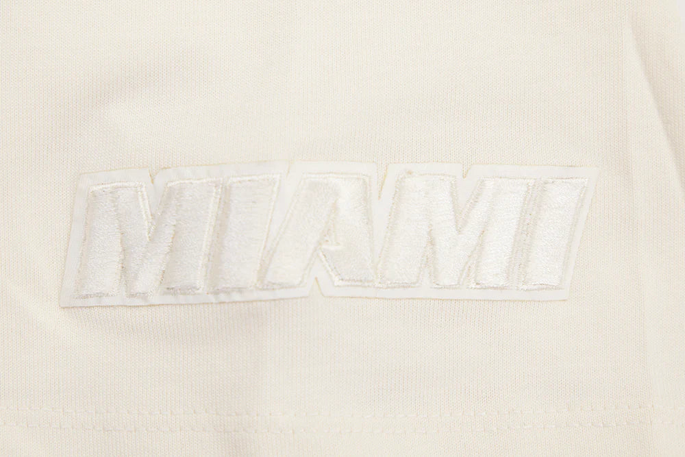 NBA MIAMI HEAT NEUTRAL COTTON JERSEY DROP SHOULDER TEE