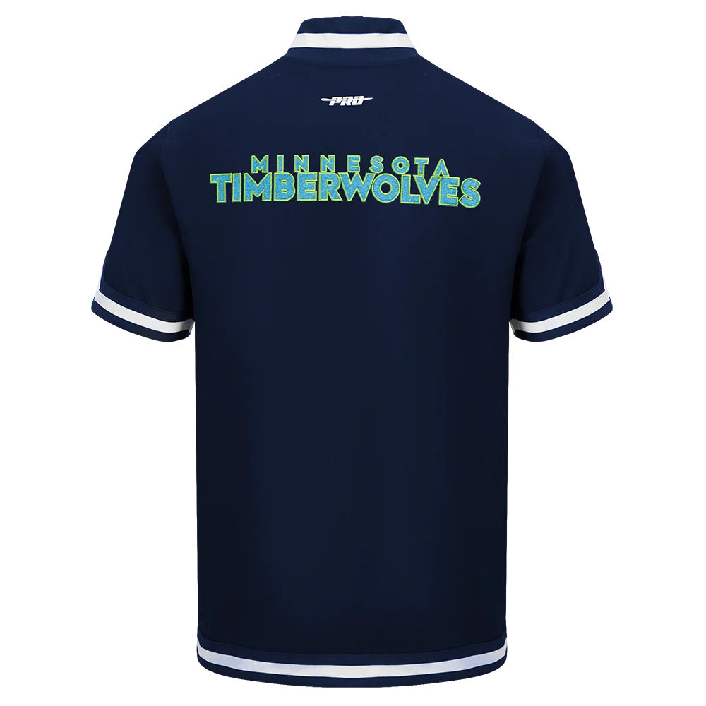 NBA MINNESOTA TIMBERWOLVES CLASSIC MEN'S PRO SS DOUBLE KNIT JACKET