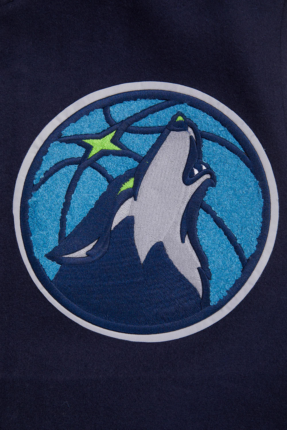 NBA MINNESOTA TIMBERWOLVES MASHUP MEN'S RIB WOOL VARSITY JACKET