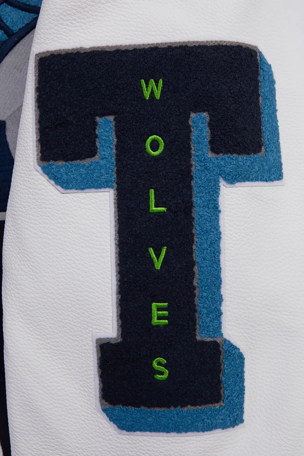 NBA MINNESOTA TIMBERWOLVES MASHUP MEN'S RIB WOOL VARSITY JACKET