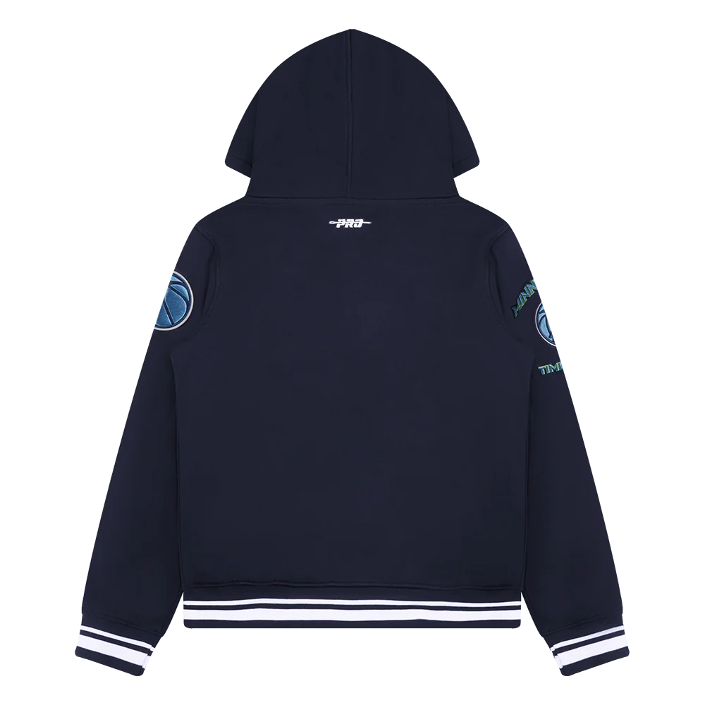 NBA MINNESOTA TIMBERWOLVES RETRO CLASSIC BIG BOYS RIB FLEECE PULLOVER HOODIE