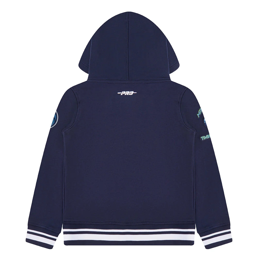 NBA MINNESOTA TIMBERWOLVES RETRO CLASSIC TODDLER BOYS RIB FLEECE PULLOVER HOODIE