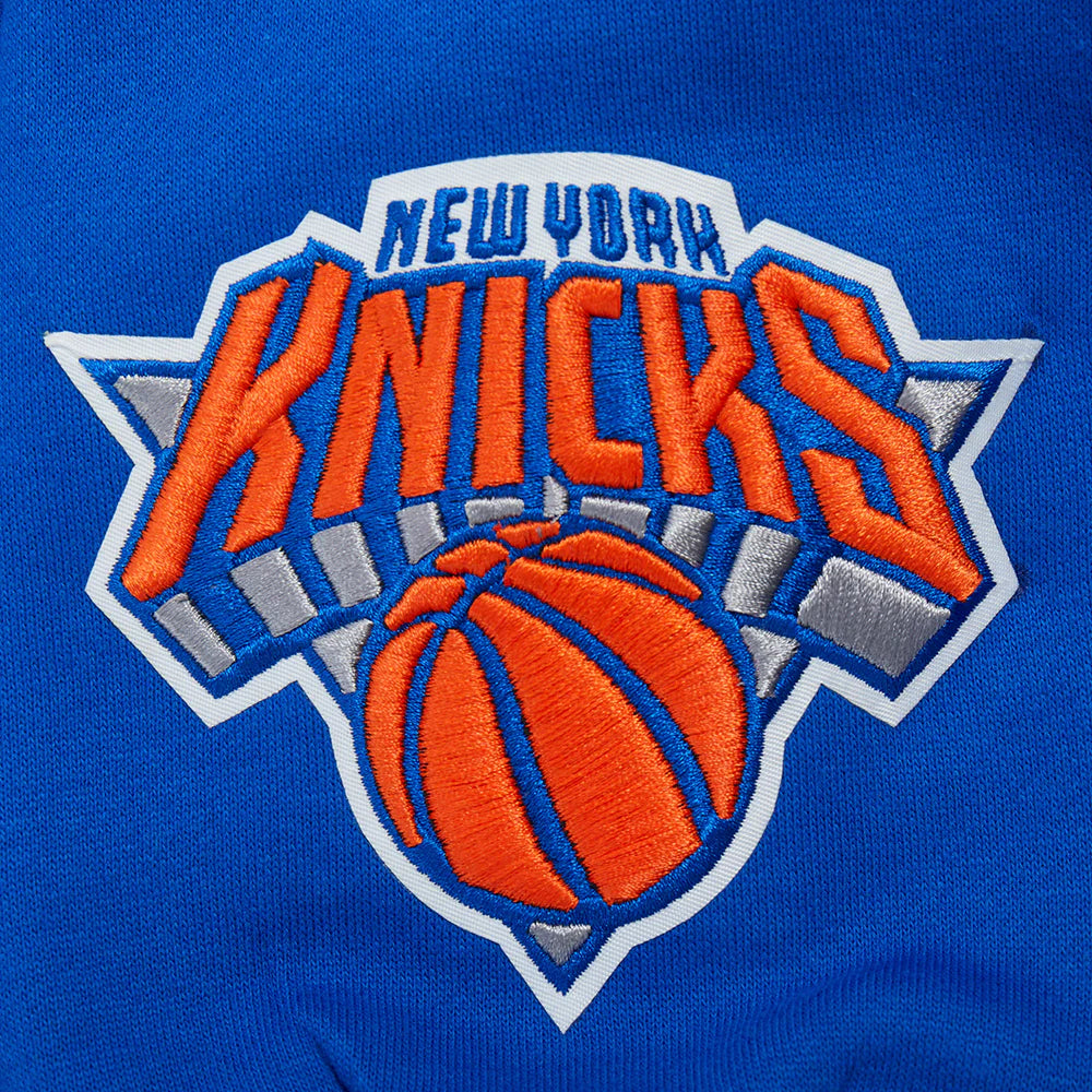 NBA NEW YORK KNICKS WINGSPAN MEN'S DROP SHOULDER FLEECE PULLOVER HOODIE