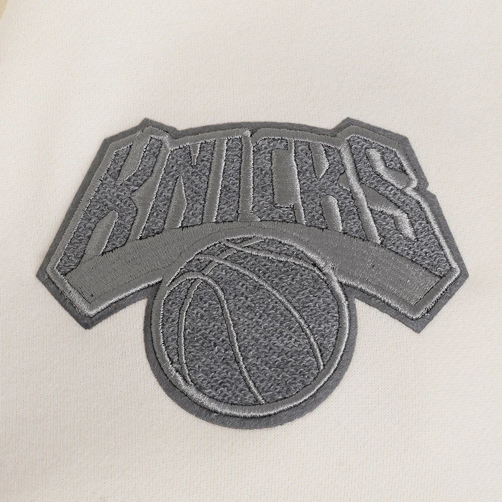 NBA NEW YORK KNICKS REVERSE FRENCH TERRY MEN'S DROP SHOULDER FLEECE CREWNECK