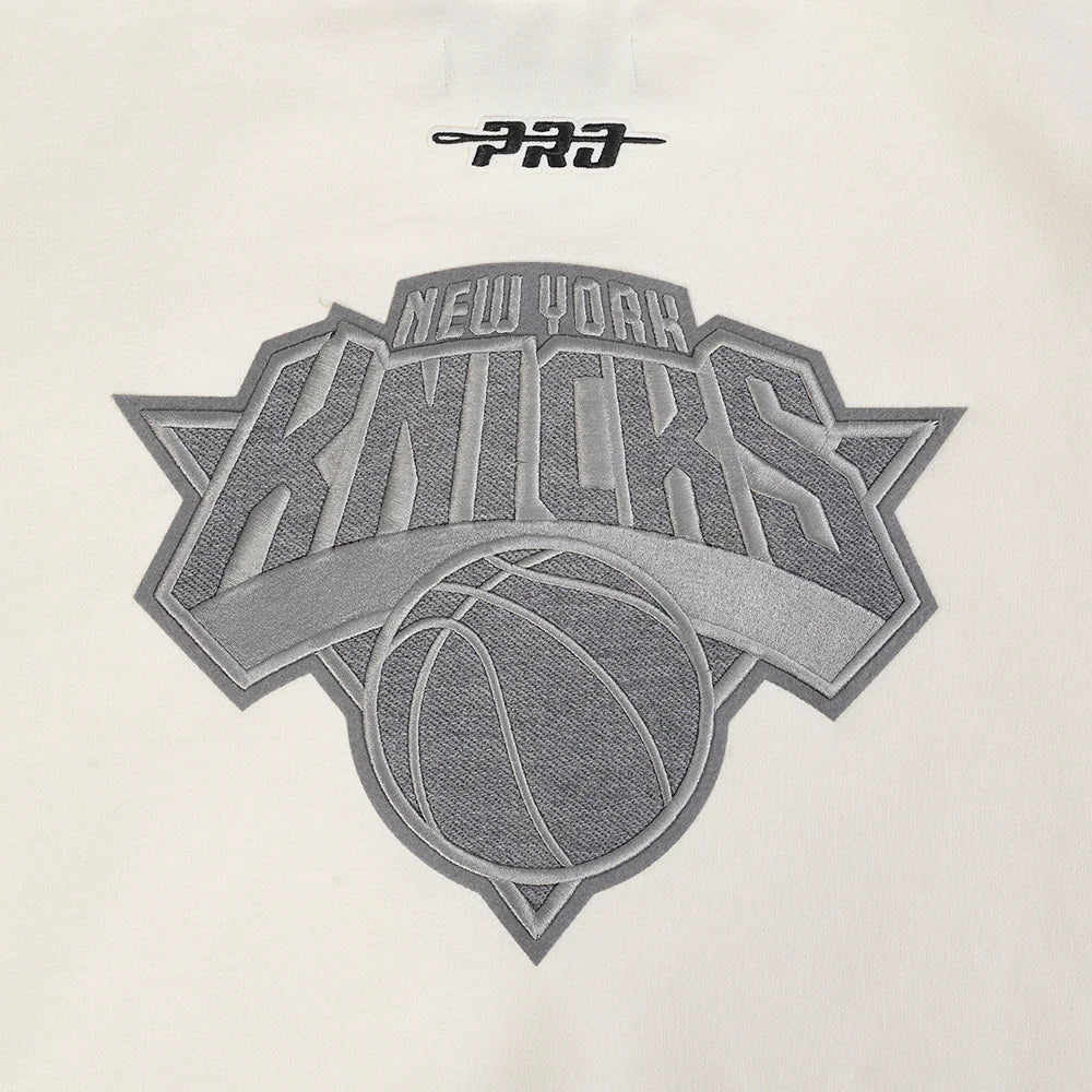 NBA NEW YORK KNICKS REVERSE FRENCH TERRY MEN'S DROP SHOULDER FLEECE CREWNECK