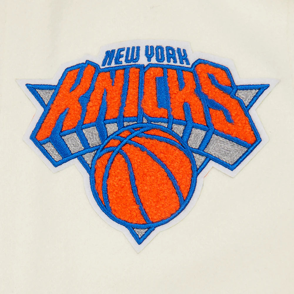 NBA NEW YORK KNICKS RETRO CLASSIC BIG BOYS RIB WOOL VARSITY JACKET